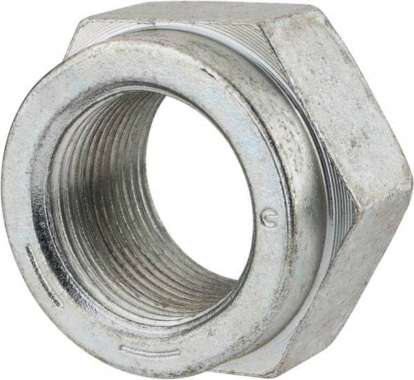 Value Collection - 1-3/8 - 12 UNF Grade C Hex Lock Nut with Distorted Thread - 2-1/16" Width Across Flats, 1-13/64" High, Cadmium Clear-Plated Finish - Americas Industrial Supply