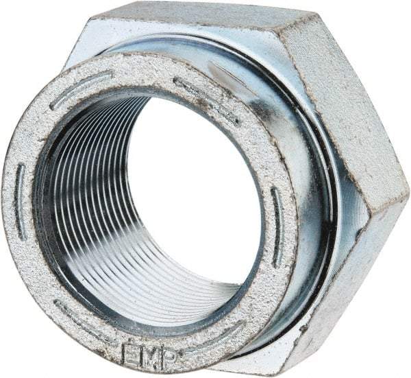 Value Collection - 1-1/2 - 12 UNF Grade C Hex Lock Nut with Distorted Thread - 2-1/4" Width Across Flats, 1-5/16" High, Cadmium Clear-Plated Finish - Americas Industrial Supply