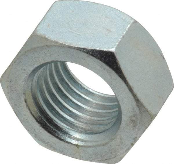 Value Collection - 1-8 UNC Grade C Hex Lock Nut with Distorted Thread - 1-1/2" Width Across Flats, 7/8" High, Cadmium Clear-Plated Finish - Americas Industrial Supply