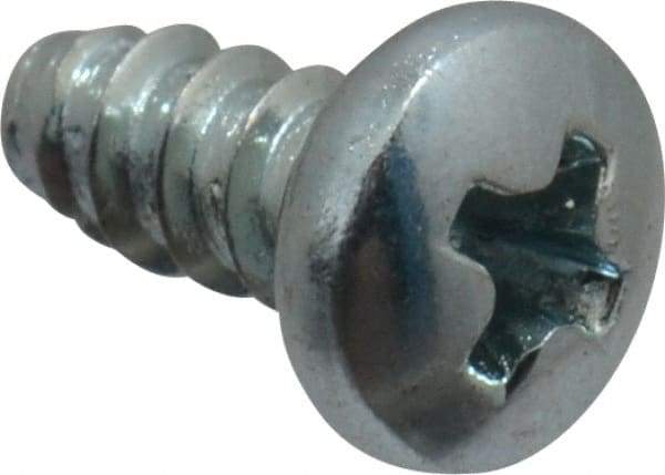 Value Collection - #4 Pan Head Phillips Sheet Metal Screw - Steel, 1/4" Length Under Head, Grade 2 - Americas Industrial Supply