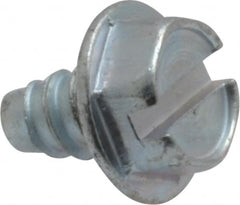 Value Collection - #8 Hex Washer Head Slotted Sheet Metal Screw - Steel, 1/4" Length Under Head, Grade 2 - Americas Industrial Supply