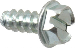 Value Collection - #8 Hex Washer Head Slotted Sheet Metal Screw - Steel, 3/8" Length Under Head, Grade 2 - Americas Industrial Supply