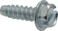 Value Collection - #8 Hex Washer Head Slotted Sheet Metal Screw - Steel, 1/2" Length Under Head, Grade 2 - Americas Industrial Supply