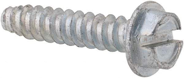 Value Collection - #8 Hex Washer Head Slotted Sheet Metal Screw - Steel, 3/4" Length Under Head, Grade 2 - Americas Industrial Supply