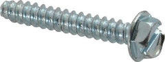 Value Collection - #8 Hex Washer Head Slotted Sheet Metal Screw - Steel, 1" Length Under Head, Grade 2 - Americas Industrial Supply