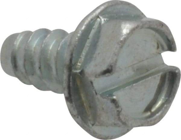 Value Collection - #10 Hex Washer Head Slotted Sheet Metal Screw - Steel, 3/8" Length Under Head, Grade 2 - Americas Industrial Supply