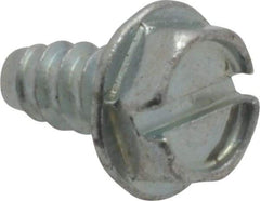 Value Collection - #10 Hex Washer Head Slotted Sheet Metal Screw - Steel, 3/8" Length Under Head, Grade 2 - Americas Industrial Supply