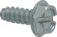 Value Collection - #10 Hex Washer Head Slotted Sheet Metal Screw - Steel, 1/2" Length Under Head, Grade 2 - Americas Industrial Supply