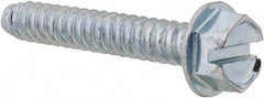 Value Collection - 1/4" Hex Washer Head Slotted Sheet Metal Screw - Steel, 1-1/2" Length Under Head, Grade 2 - Americas Industrial Supply