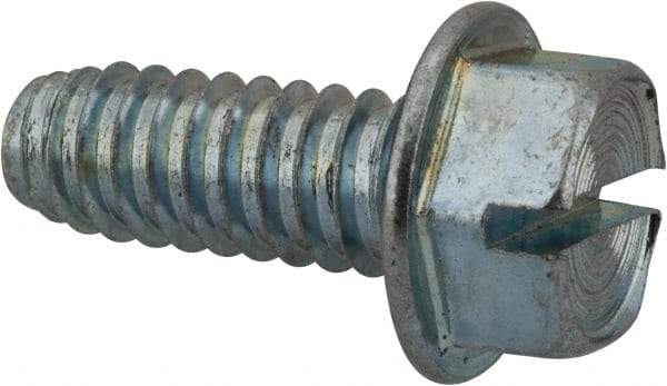 Value Collection - 3/8" Hex Washer Head Slotted Sheet Metal Screw - Steel, 1" Length Under Head, Grade 2 - Americas Industrial Supply