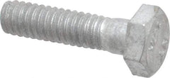 Value Collection - 1/4-20 Thread, 1" Length Under Head, Steel Hex Head Bolt - Hot Dipped Galvanized Coated, 7/16" Hex, UNC Thread, ANSI/ASME B18.2.2 & ASME B18.2.1, Grade 2 - Americas Industrial Supply