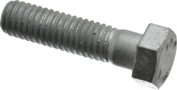 Value Collection - 3/8-16 Thread, 1-1/2" Length Under Head, Steel Hex Head Bolt - Hot Dipped Galvanized Coated, 9/16" Hex, UNC Thread, ANSI/ASME B18.2.2 & ASME B18.2.1, Grade 2 - Americas Industrial Supply