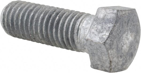 Value Collection - 1/2-13 Thread, 1-1/2" Length Under Head, Steel Hex Head Bolt - Hot Dipped Galvanized Coated, 3/4" Hex, UNC Thread, ANSI/ASME B18.2.2 & ASME B18.2.1, Grade 2 - Americas Industrial Supply