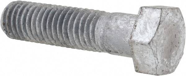 Value Collection - 1/2-13 Thread, 2" Length Under Head, Steel Hex Head Bolt - Hot Dipped Galvanized Coated, 3/4" Hex, UNC Thread, ANSI/ASME B18.2.2 & ASME B18.2.1, Grade 2 - Americas Industrial Supply