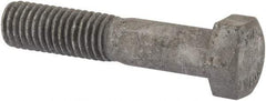 Value Collection - 1/2-13 Thread, 2-1/2" Length Under Head, Steel Hex Head Bolt - Hot Dipped Galvanized Coated, UNC Thread, ASTM A307, Grade 2 - Americas Industrial Supply