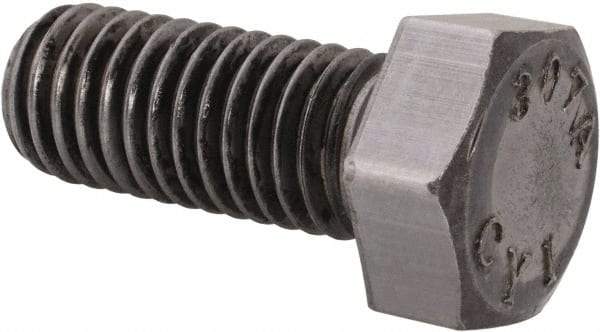 Value Collection - 1/2-13 Thread, 1-1/4" Length Under Head, Steel Hex Head Bolt - Uncoated, UNC Thread, ASTM A307, Grade 2 - Americas Industrial Supply