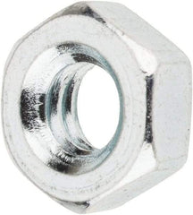 Value Collection - 1/4-20 UNC Steel Right Hand Machine Screw Hex Nut - 7/16" Across Flats, 3/16" High, Zinc-Plated Finish - Americas Industrial Supply