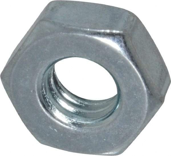 Value Collection - 5/16-18 UNC Steel Right Hand Machine Screw Hex Nut - 9/16" Across Flats, 7/32" High, Zinc Clear Finish - Americas Industrial Supply