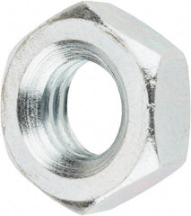 Value Collection - 3/8-16 UNC Steel Right Hand Machine Screw Hex Nut - 5/8" Across Flats, 1/4" High, Zinc Clear Finish - Americas Industrial Supply