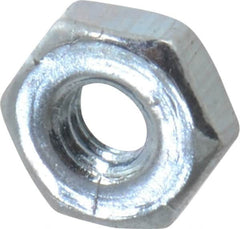 Value Collection - #2-64 UN Steel Right Hand Machine Screw Hex Nut - 3/16" Across Flats, 0.066" High, Zinc-Plated Finish, 2B Class of Fit - Americas Industrial Supply