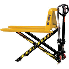 Wesco Industrial Products - 2,200 Lb Capacity, 31-1/2" Lift Scissor High Lift - 3.6" Min Lift Height, 44-1/2" Fork Length x 21" Fork Width, 21" Overall Width - Americas Industrial Supply