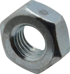 Value Collection - 1/4-28 UN Steel Right Hand Machine Screw Hex Nut - 7/16" Across Flats, 0.193" High, Zinc-Plated Finish, 2B Class of Fit - Americas Industrial Supply