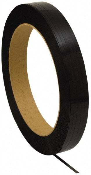 Made in USA - 7,200' Long x 1/2" Wide, Coil Case Plastic Strapping - 500 Lb Capacity, 0.02" Thick - Americas Industrial Supply