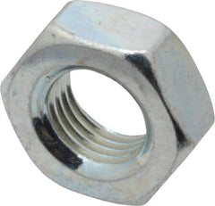 Value Collection - 3/8-24 UN Steel Right Hand Machine Screw Hex Nut - 5/8" Across Flats, 0.257" High, Zinc-Plated Finish, 2B Class of Fit - Americas Industrial Supply