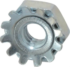 Value Collection - #4-40, Zinc Plated, Steel Hex Nut with External Tooth Washer - 9/32" Washer Diam, 1/4" Width Across Flats - Americas Industrial Supply