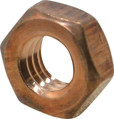 Value Collection - 3/8-16 UNC Silicon Bronze Right Hand Machine Screw Hex Nut - 5/8" Across Flats, 1/4" High, Uncoated - Americas Industrial Supply