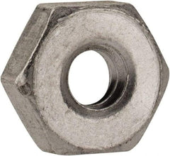 Value Collection - #6-32 UNC Aluminum Right Hand Machine Screw Hex Nut - 5/16" Across Flats, 7/64" High, Uncoated - Americas Industrial Supply