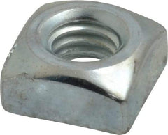 Value Collection - 5/16-18 Steel Square Nut - Zinc Plated, 9/16" Square Width x 17/64" Overall Height - Americas Industrial Supply