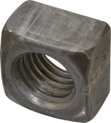 Value Collection - 3/4-10 Steel Square Nut - Uncoated, 1-1/8" Square Width x 21/32" Overall Height - Americas Industrial Supply