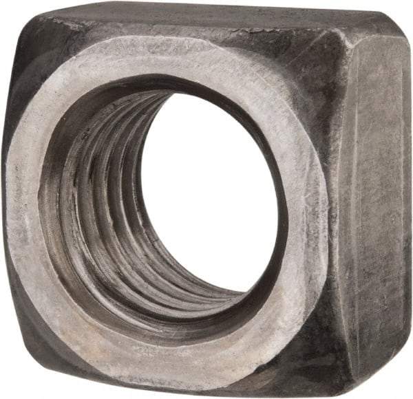 Value Collection - 7/8-9 Steel Square Nut - Uncoated, 1-5/16" Square Width x 49/64" Overall Height - Americas Industrial Supply