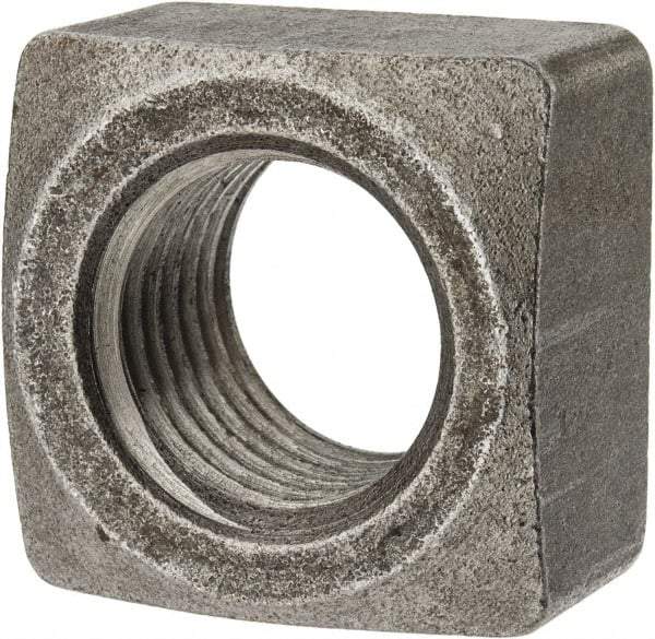 Value Collection - 1-1/4-7 Steel Square Nut - Uncoated, 1-7/8" Square Width x 1-3/32" Overall Height - Americas Industrial Supply