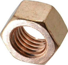 Value Collection - 5/8-11 UNC Silicon Bronze Right Hand Hex Nut - 15/16" Across Flats, 35/64" High, Uncoated - Americas Industrial Supply