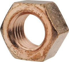 Value Collection - 3/4-10 UN Silicon Bronze Right Hand Hex Nut - 1-1/8" Across Flats, 41/64" High, Uncoated - Americas Industrial Supply