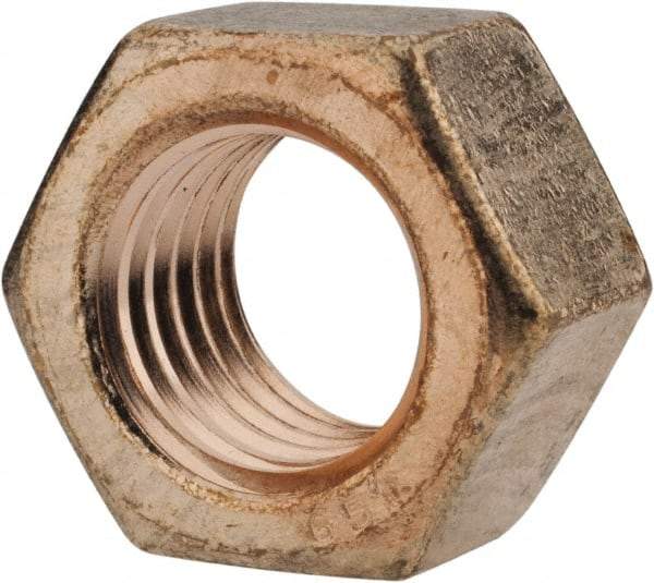 Value Collection - 7/8-9 UN Silicon Bronze Right Hand Hex Nut - 1-5/16" Across Flats, 3/4" High, Uncoated - Americas Industrial Supply