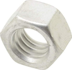 Value Collection - 3/8-16 UN Aluminum Right Hand Hex Nut - 9/16" Across Flats, 21/64" High, Uncoated - Americas Industrial Supply