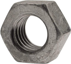 Value Collection - 7/16-14 UNC Steel Right Hand Hex Nut - 11/16" Across Flats, 3/8" High, Hot Dipped Galvanized Finish - Americas Industrial Supply