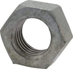 Value Collection - 1/2-13 UNC Steel Right Hand Hex Nut - 3/4" Across Flats, 7/16" High, Hot Dipped Galvanized Finish - Americas Industrial Supply