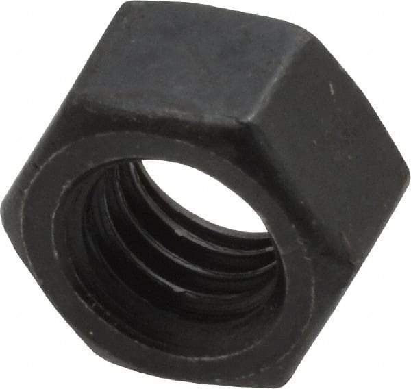 Value Collection - 3/8-16 UNC Steel Right Hand Hex Nut - 9/16" Across Flats, 21/64" High, Black Oxide Finish - Americas Industrial Supply