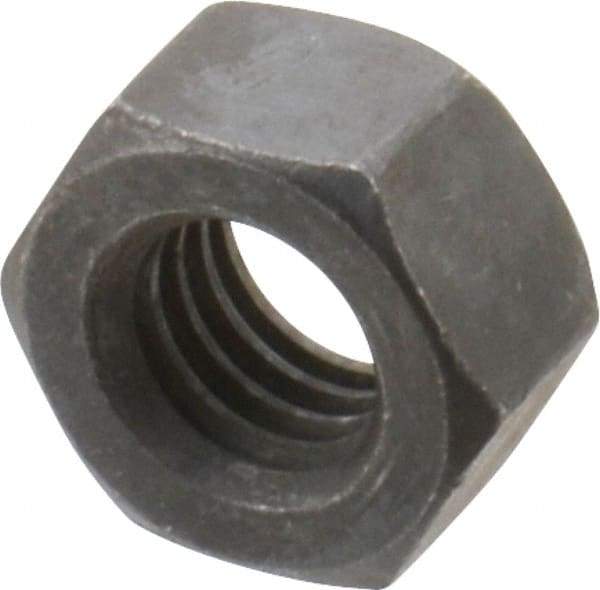 Value Collection - 7/16-14 UNC Steel Right Hand Hex Nut - 11/16" Across Flats, 3/8" High, Black Oxide Finish - Americas Industrial Supply