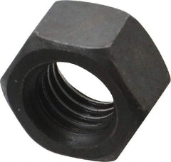 Value Collection - 5/8-11 UNC Steel Right Hand Hex Nut - 15/16" Across Flats, 35/64" High, Black Oxide Finish - Americas Industrial Supply