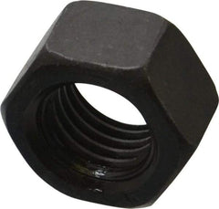 Value Collection - 7/8-9 UNC Steel Right Hand Hex Nut - 1-5/16" Across Flats, 3/4" High, Black Oxide Finish - Americas Industrial Supply