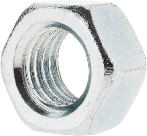 Value Collection - 3/4-10 UNC Steel Right Hand Hex Nut - 1-1/8" Across Flats, 41/64" High, Zinc-Plated Finish - Americas Industrial Supply