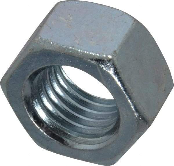 Value Collection - 7/8-9 UNC Steel Right Hand Hex Nut - 1-5/16" Across Flats, 3/4" High, Zinc-Plated Finish - Americas Industrial Supply