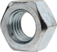 Value Collection - 9/16-12 UN Steel Right Hand Hex Nut - 7/8" Across Flats, 31/64" High, Zinc-Plated Finish - Americas Industrial Supply