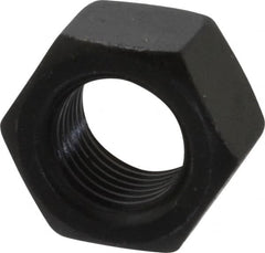 Value Collection - 1/2-20 UNF Steel Right Hand Hex Nut - 3/4" Across Flats, 7/16" High, Black Oxide Finish - Americas Industrial Supply