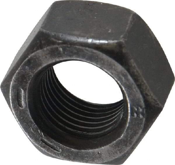 Value Collection - 9/16-18 UNF Steel Right Hand Hex Nut - 7/8" Across Flats, 31/64" High, Uncoated - Americas Industrial Supply